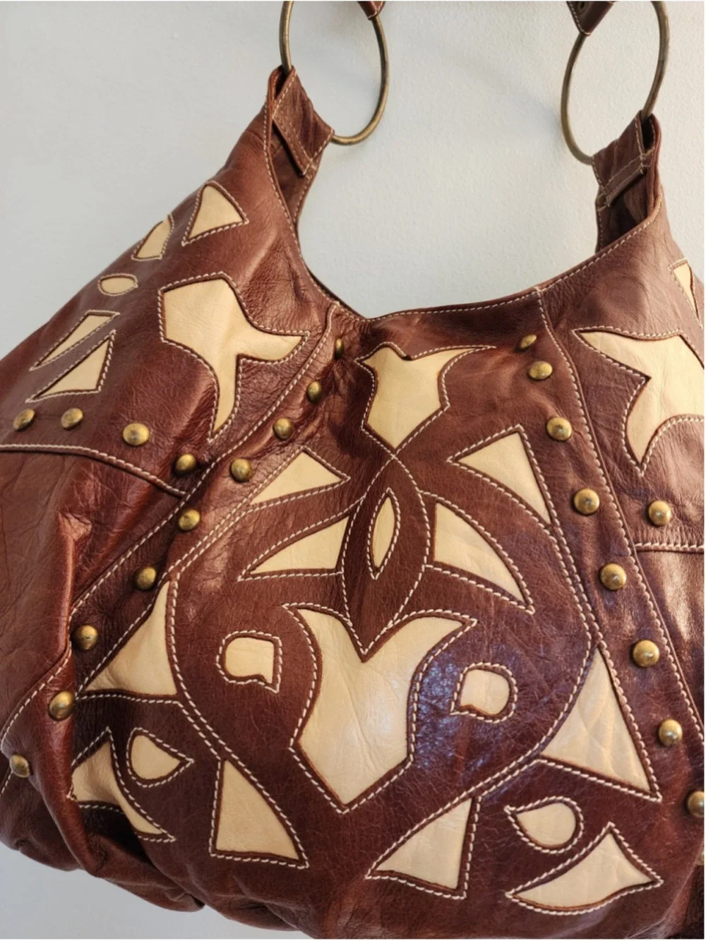 VINTAGE Sabina New York Leather Hobo Bag - Urban‎ Outfitters Y2K Boho Chic